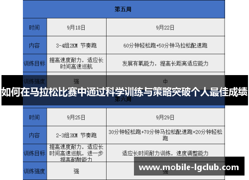 如何在马拉松比赛中通过科学训练与策略突破个人最佳成绩 如何在马拉松比赛中通过科学训练与策略突破个人最佳成绩